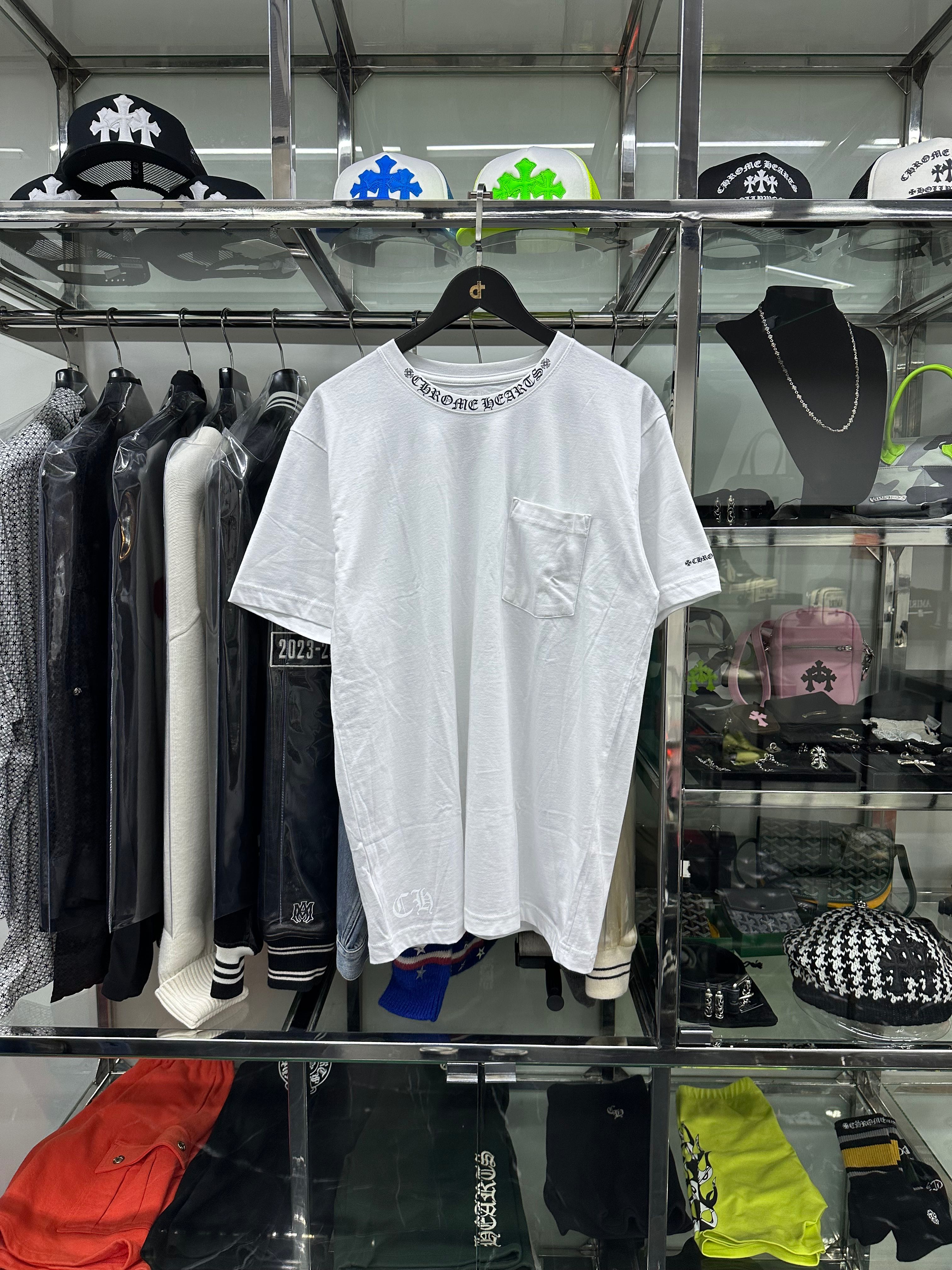 Chrome Hearts Neck Logo White T-Shirt