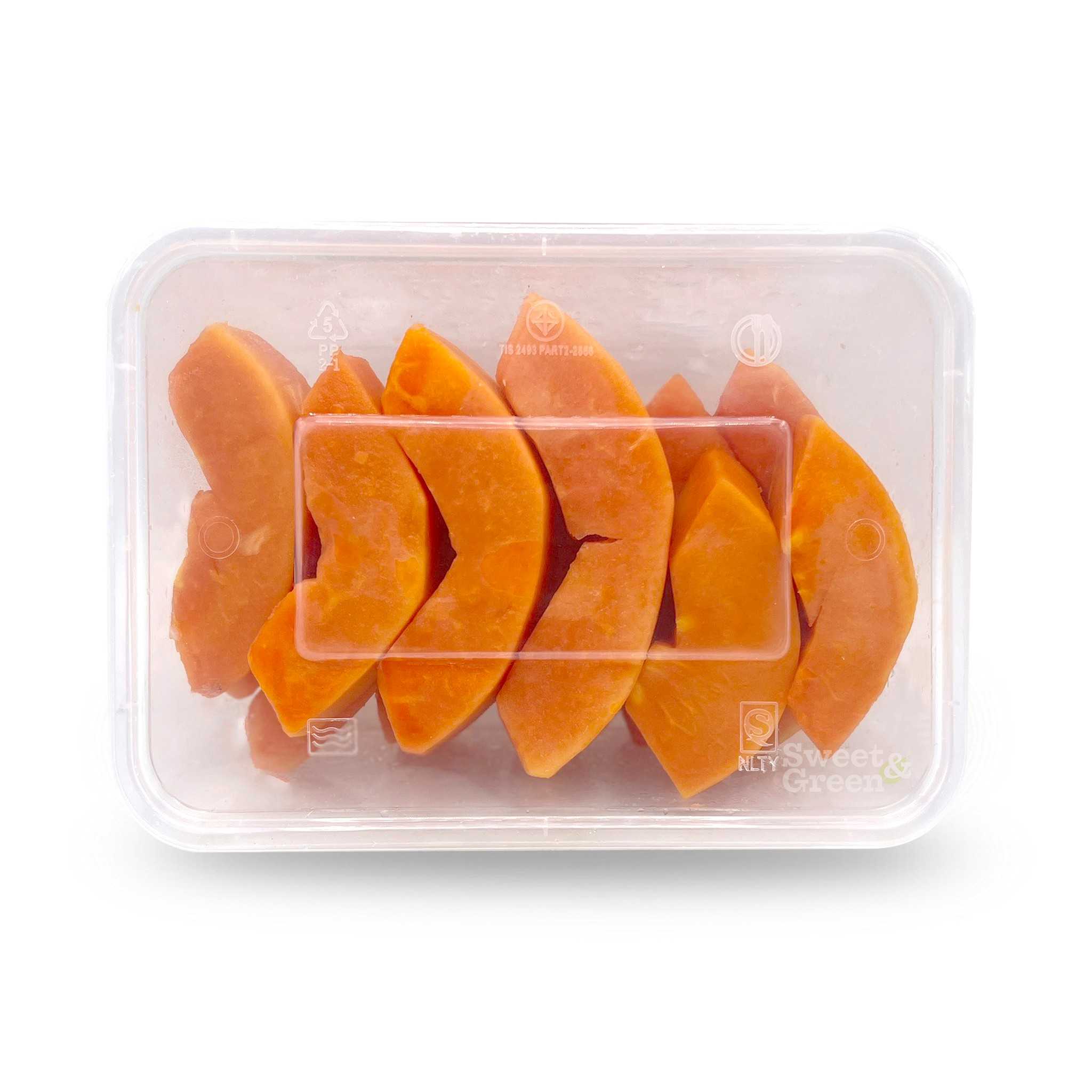 มะละกอหั่นพร้อมทาน (Ready to eat ripe papaya 350g.)