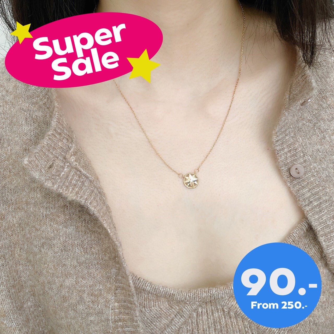 Star plate necklace