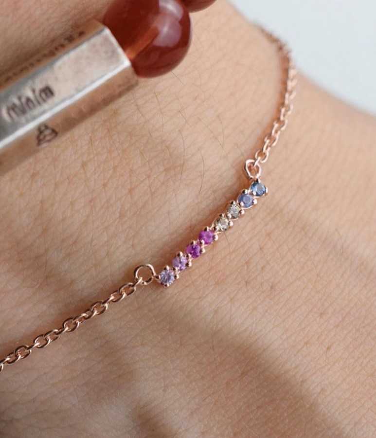 สร้อยข้อมือพลอย #minimsilver รหัส B059