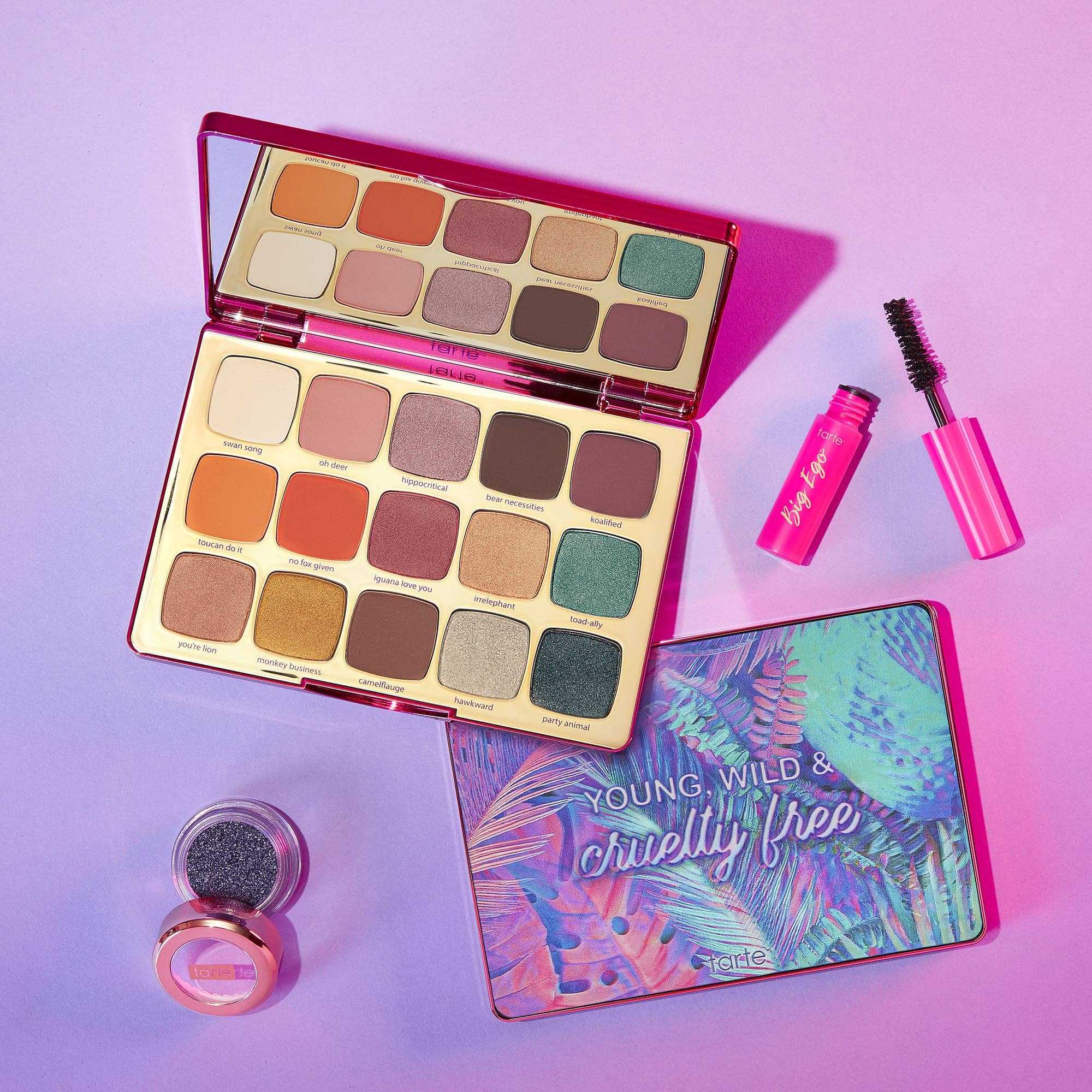 Tarte unleashed eyeshadow palette & travel-size big ego™ mascara VEGAN