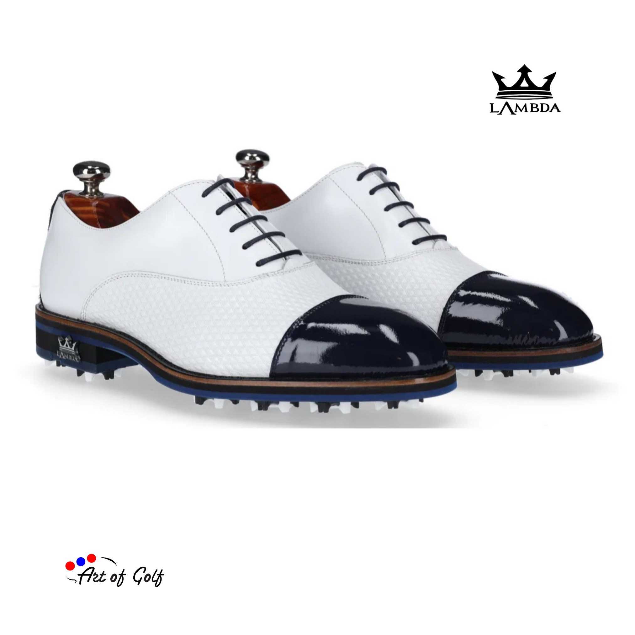 Lambda Golf Shoes For Gentleman - Roma Blue Patent