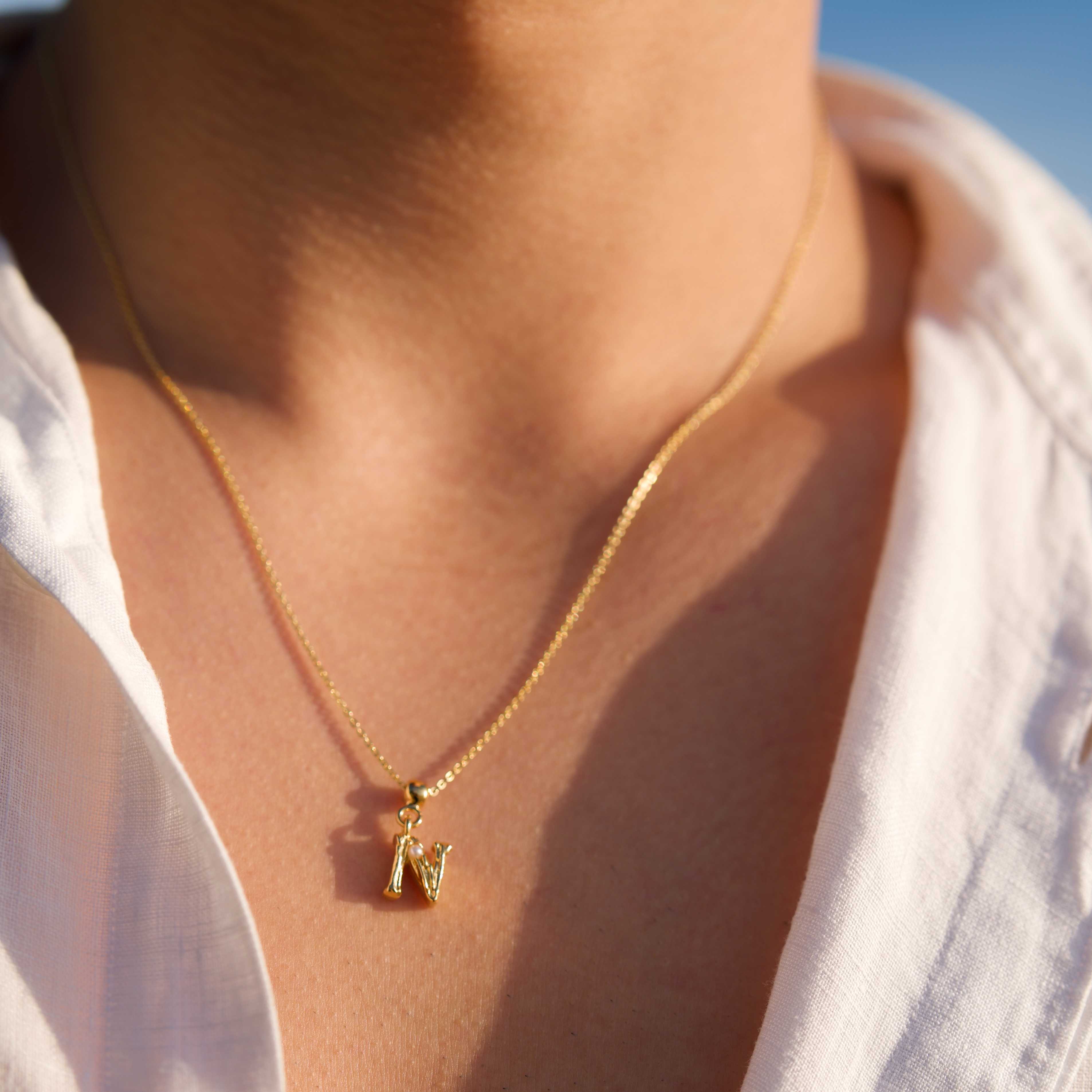 Signature Pearl Alphabet Necklace
