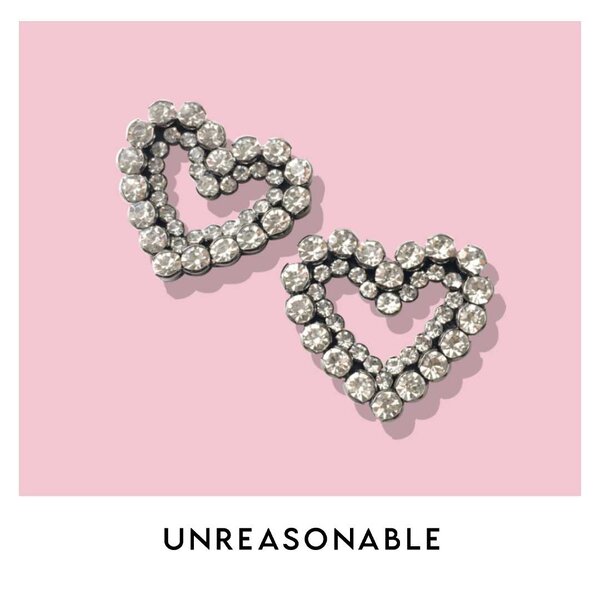 ต่างหูหัวใจ Crystal ต่างหูคลิป ต่างหูก้านเงินแท้ น้ำหนักเบา สวยใส่สบาย UA0711 Unreasonable Access...
