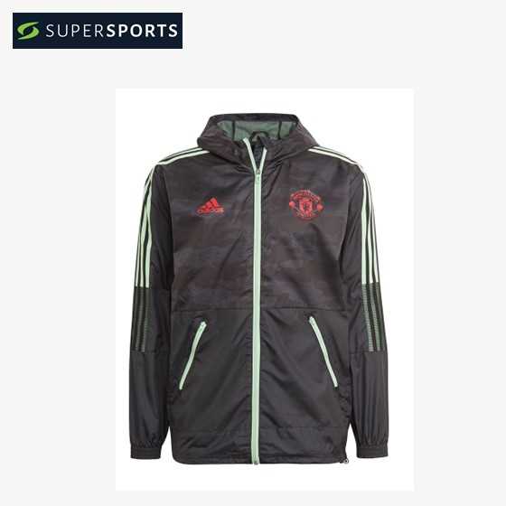 ADIDAS Manchester United Windbreaker เสื้อแจ็คเก็ตผู้ชาย