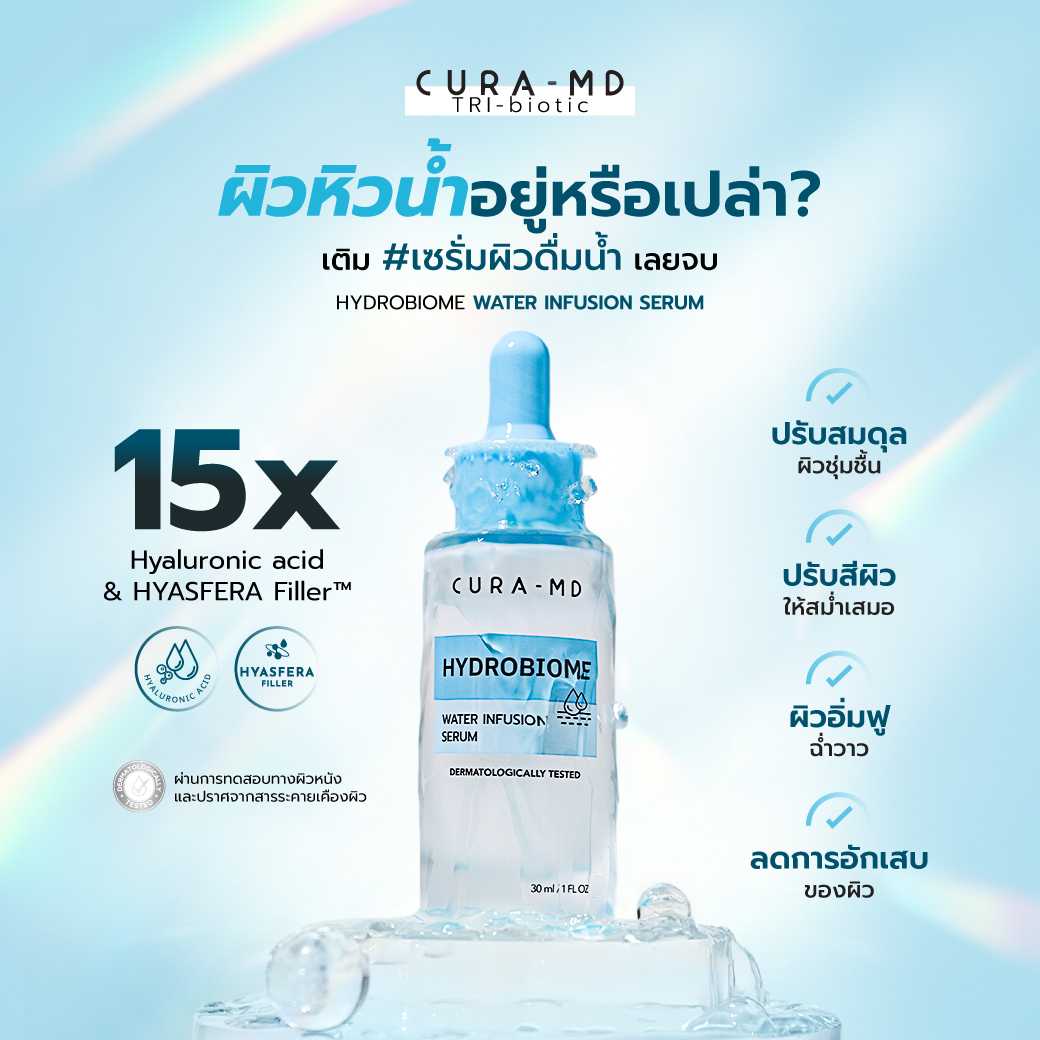 CURA-MD Hydrobiome Water Infusion Serum 30 ml. - เซรั่มผิวดื่มน้ำ