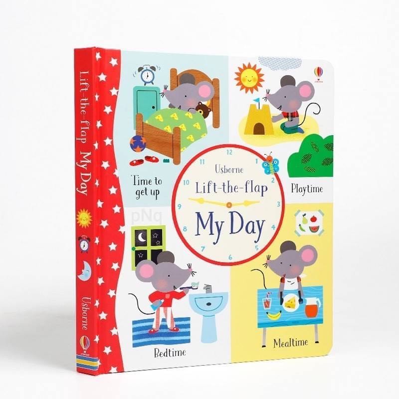 หนังสือบอร์ดบุ๊คสำหรับเด็ก Usborne Lift-the-flap My Day