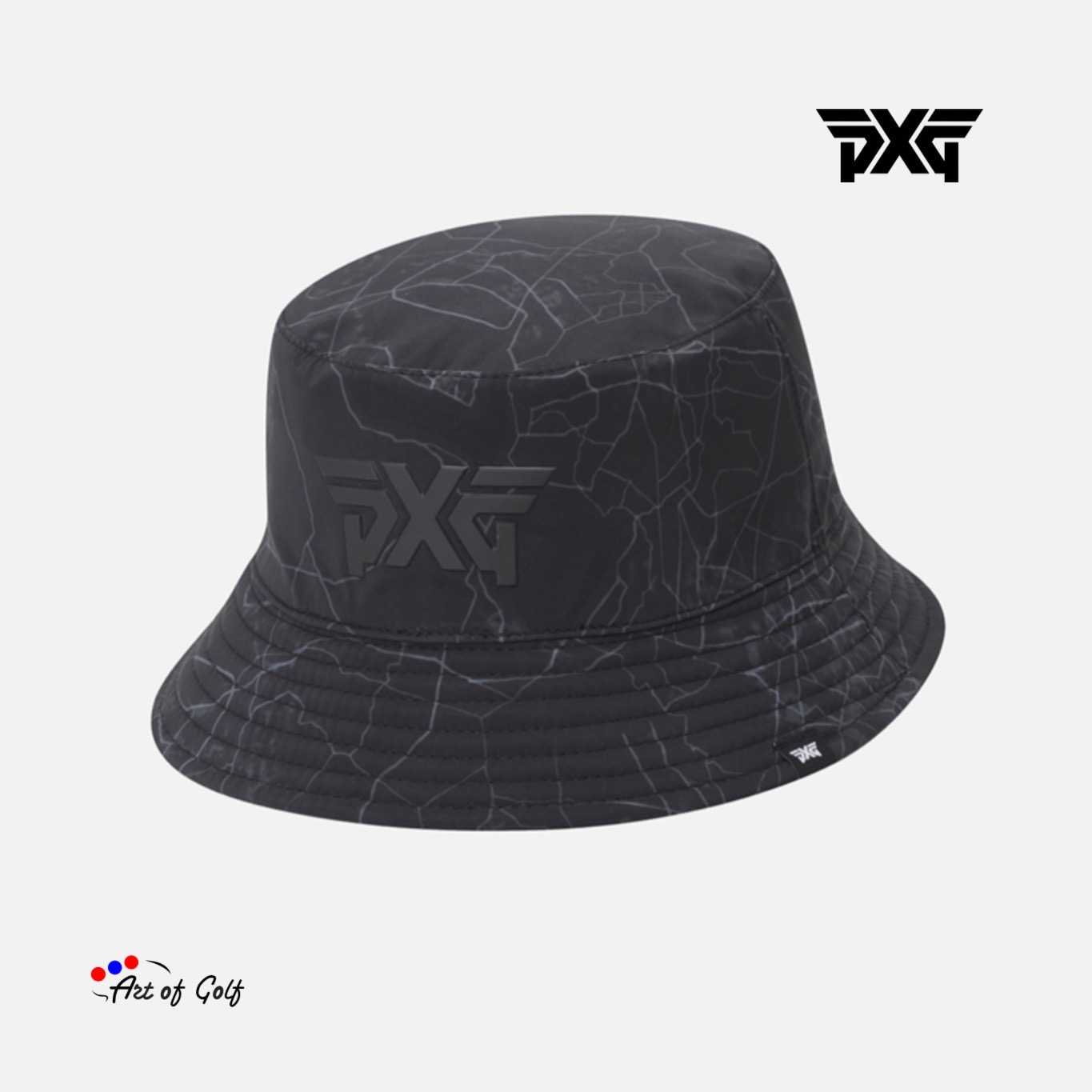 หมวก  PXG  REVERSIBLE PATTERN BUCKET HAT (Black)