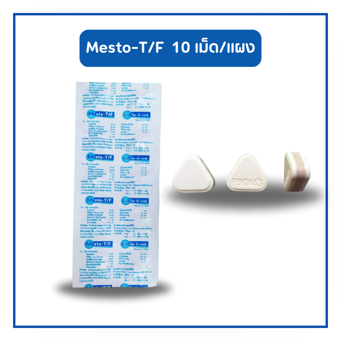 Mesto-T/F เมสโต-ทีเอฟ ช่วยย่อยอาหาร (1 แผง / 1 กล่อง)