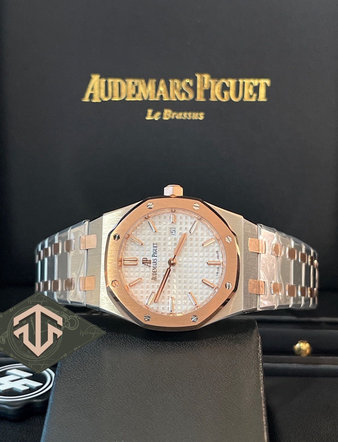 Audemars Piguet AP Royal Oak 33mm. Twotone Rosegold Ref.67651SR ZF