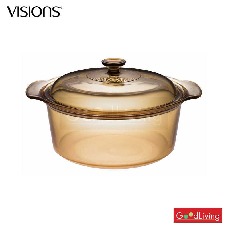 Visions หม้อแก้วทนไฟ+ฝา ขนาด 5 L. รุ่น V-01-VSD 5/CL