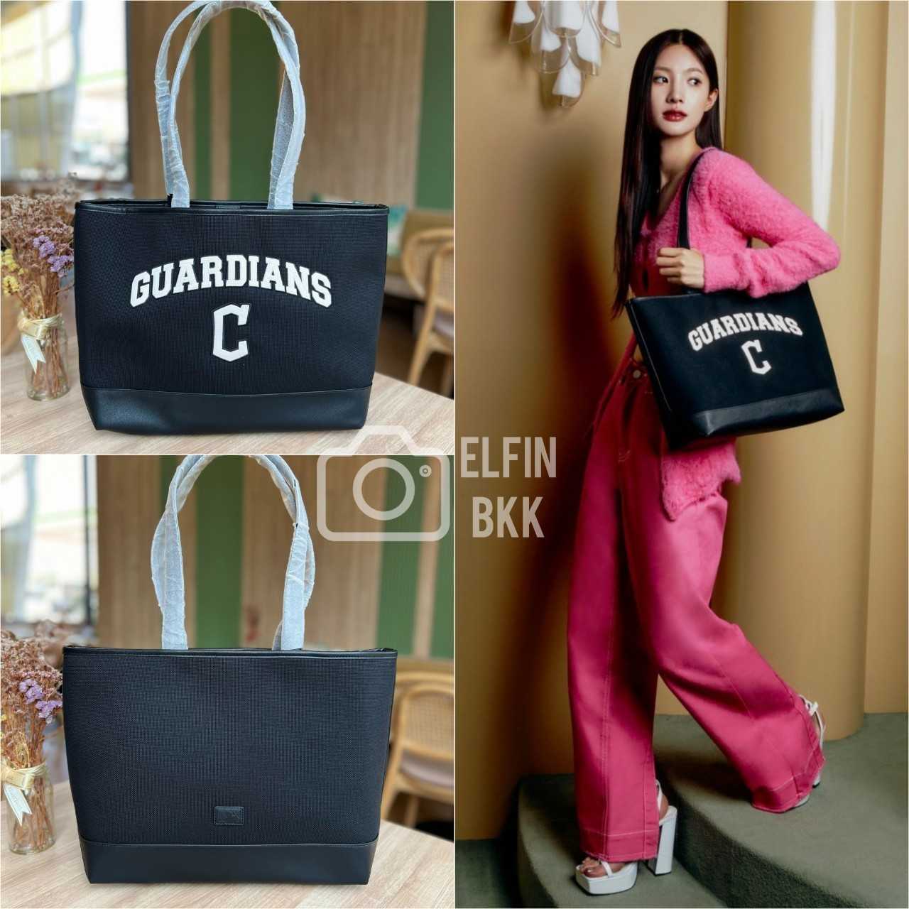 Sale🔥🔥MLB Varsity Canvas Large Tote Bag NY  กระเป๋าสะพาย กระเป๋าช้อปปิ้ง ใบใหญ่ สีครีม สีขาว สีดำ
