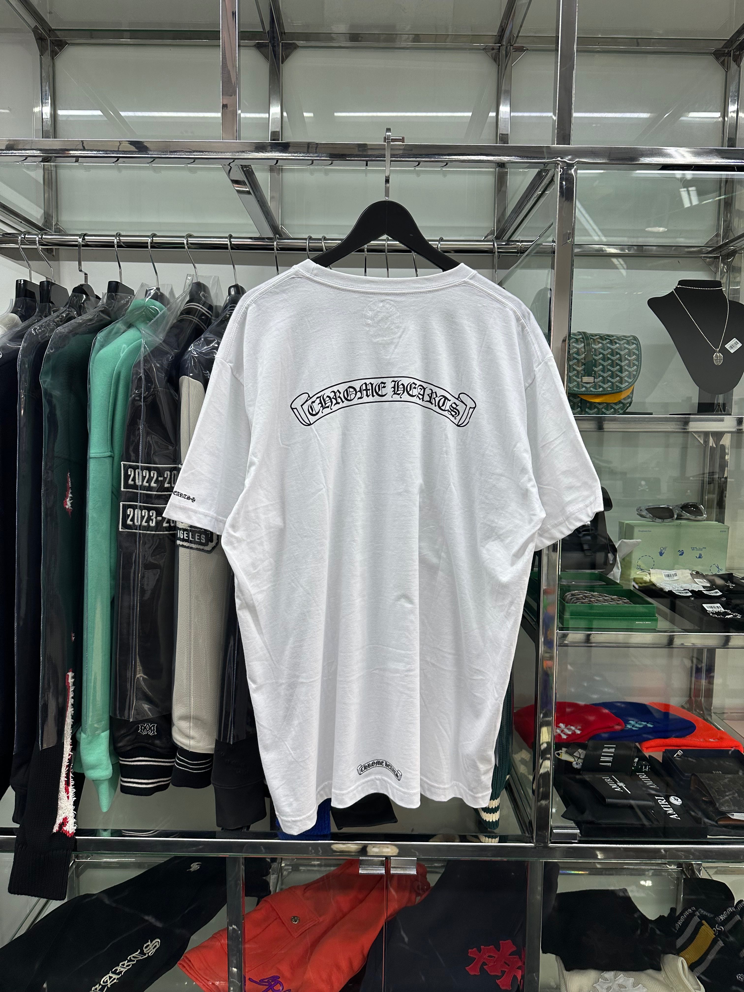 Chrome Hearts Scroll Logo White Tee