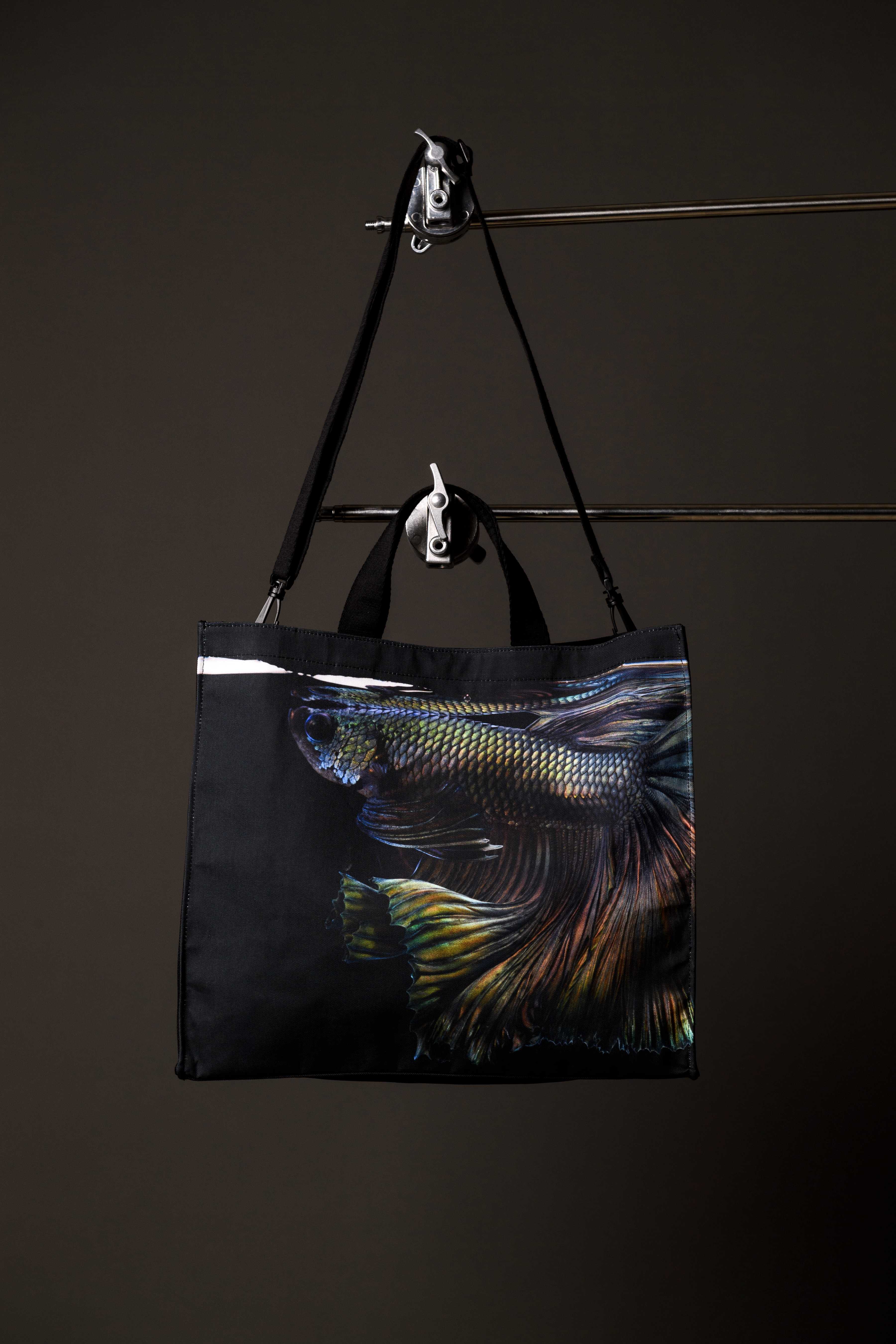 Black Copper Halfmoon Betta XL Tote - Black/Copper