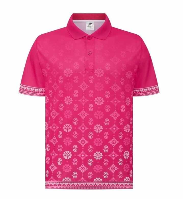 เสื้อโปโลสปอร์ต ลายดอกไม้ไทย PS027