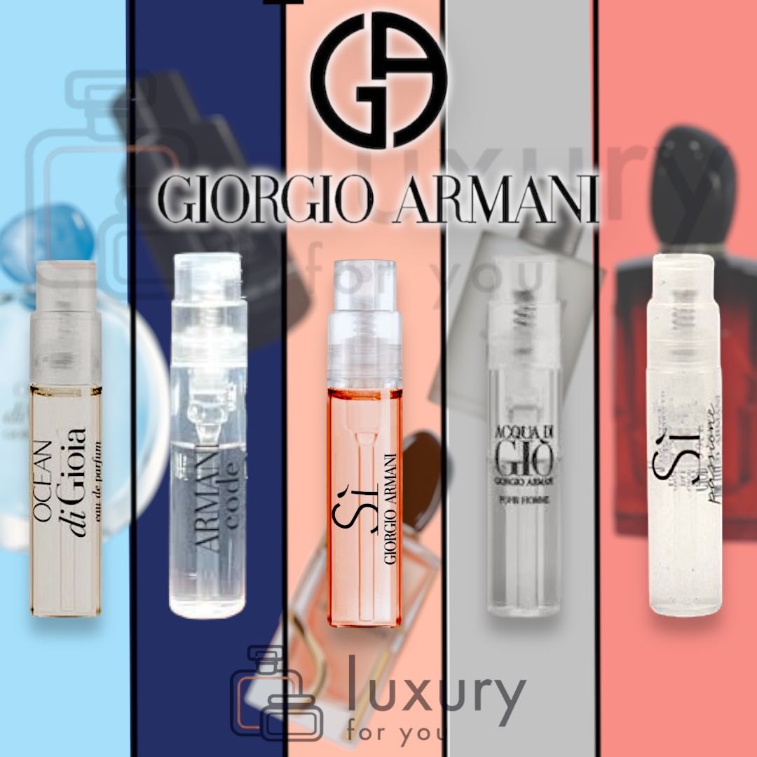 Giorgio Armani Collection Sample Spray Vials 1.2ml / 0.04oz 9pc 