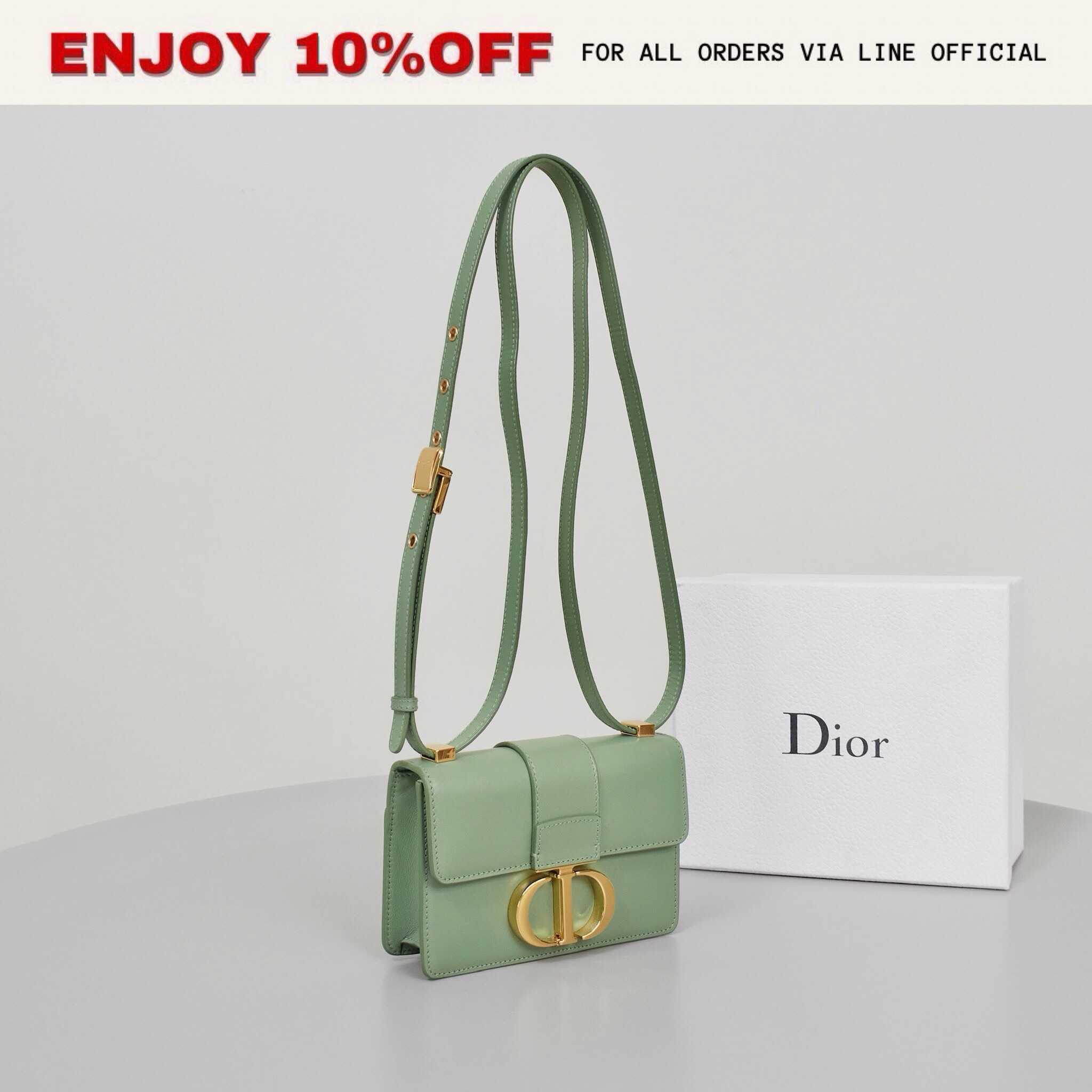 📍LIKE NEW📍DIOR 30 Montaigne Micro สี Queen Mint GHW | Bag