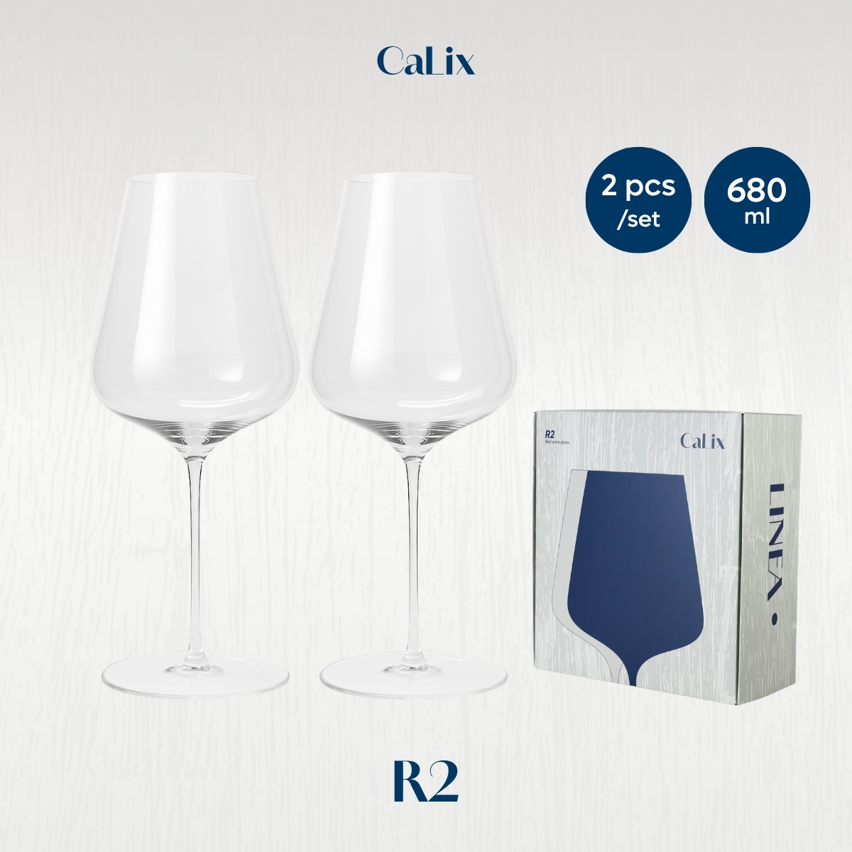 CaLix แก้วไวน์แดง R2 Red Wine Glass • LINEA Collection (set of 2)