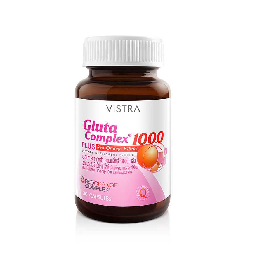 VISTRA Gluta Complex 1000 PLUS Red Orange Extract 30 เม็ด