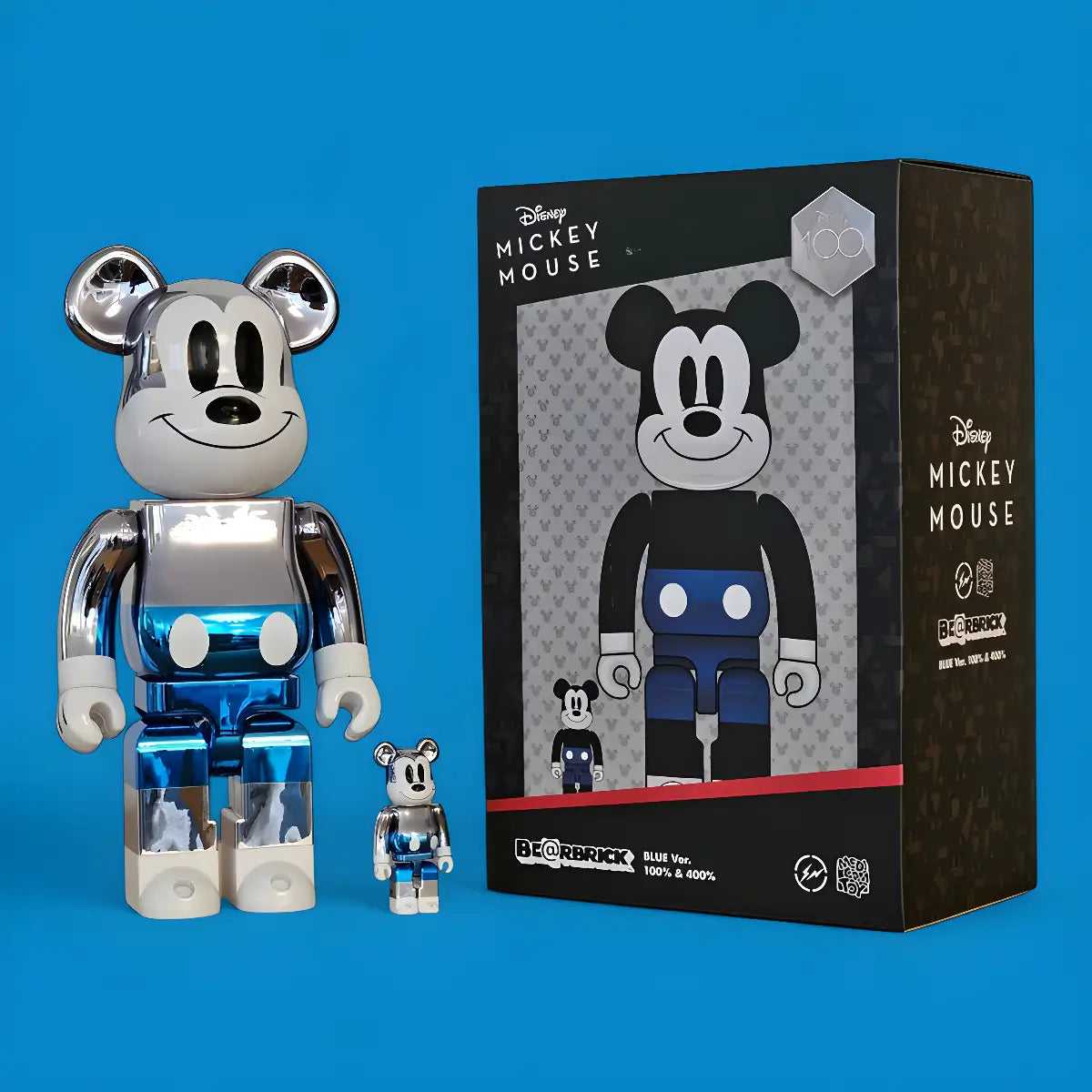 Be@rbrick Mickey Fragment Blue 100%+400%
