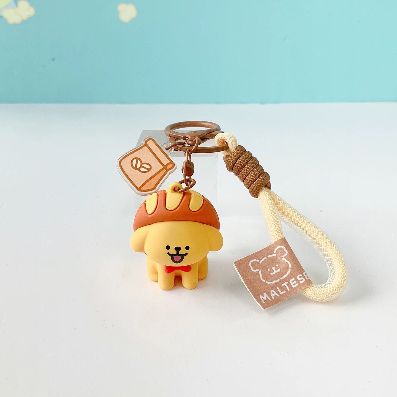 Maltese and retriever acrylic keychain 🍩🍡💗