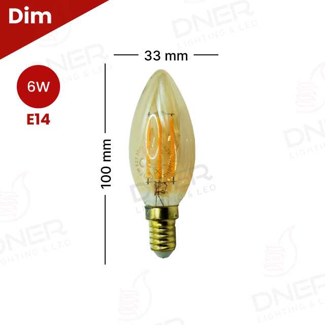 LED DN3B002 หรี่แสงได้ แก้วสีช