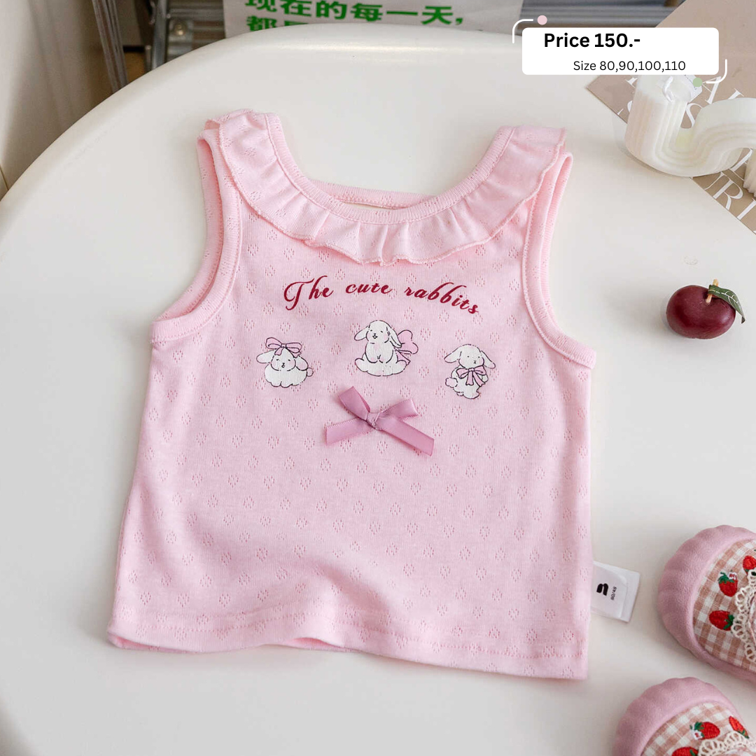 เสื้อแขนกุด สีชมพู (RP0389)