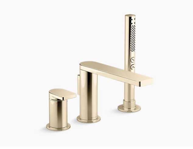 COMPOSED 3 HOLE BATH FILLER & HANDSHOWER