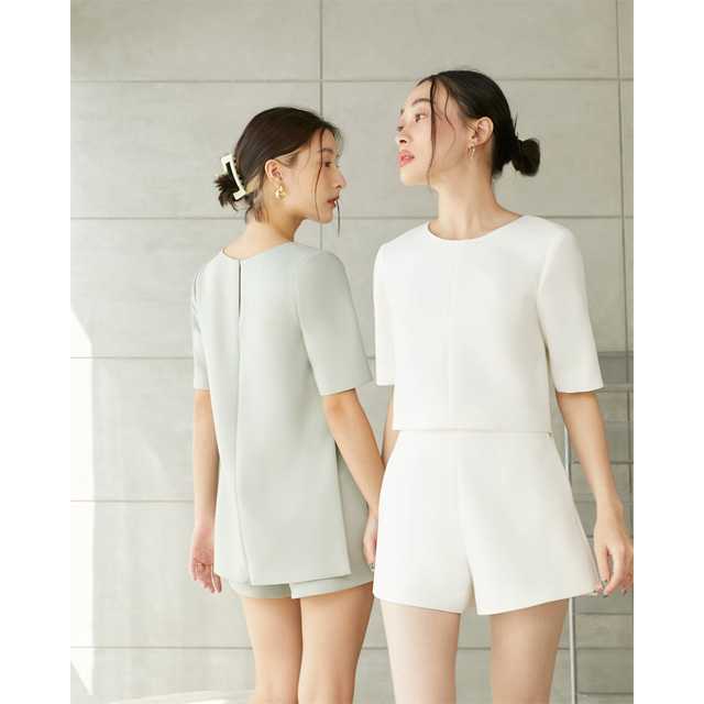Easter Top เสื้อแขนกระบอก หน้าสั้น หลังยาว