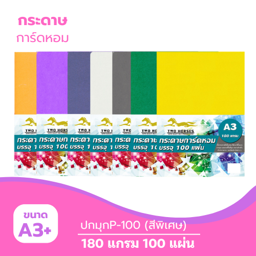 ปกมุก A3-P100 หนา 180g. สีพิเศษ