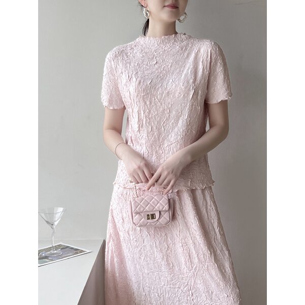ปรับราคาลง!! 2MUAY รุ่น GJO1086 เสื้อพลีทคุณภาพ HAND PLEATED SHORT SLEEVE PLEATED TOP 8 สี FREE SIZE