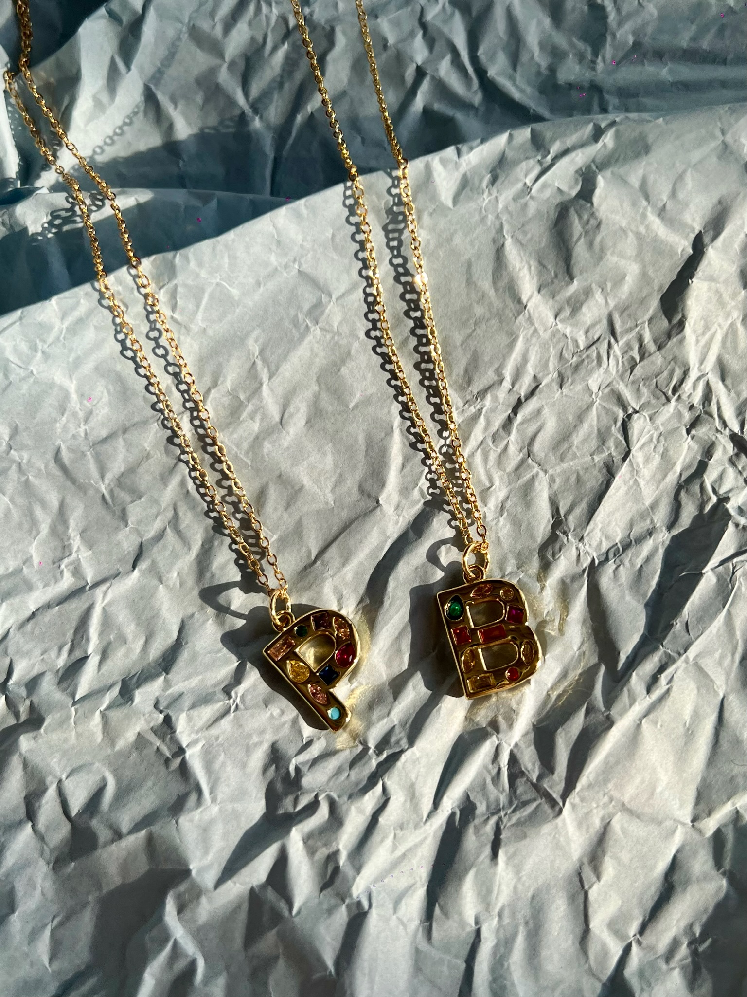Terrazzo alphabet necklace