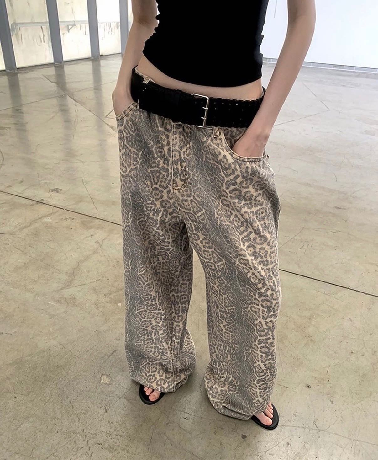 Leopard jeans lonslan