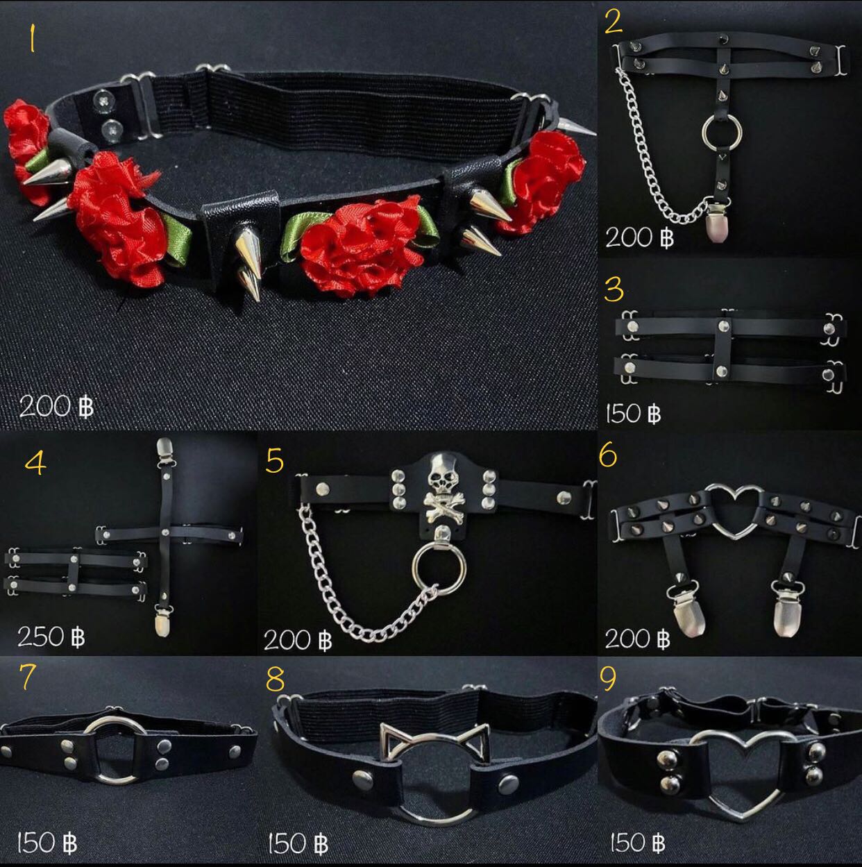 พร้อมส่ง🖤สายหนังรัดขา