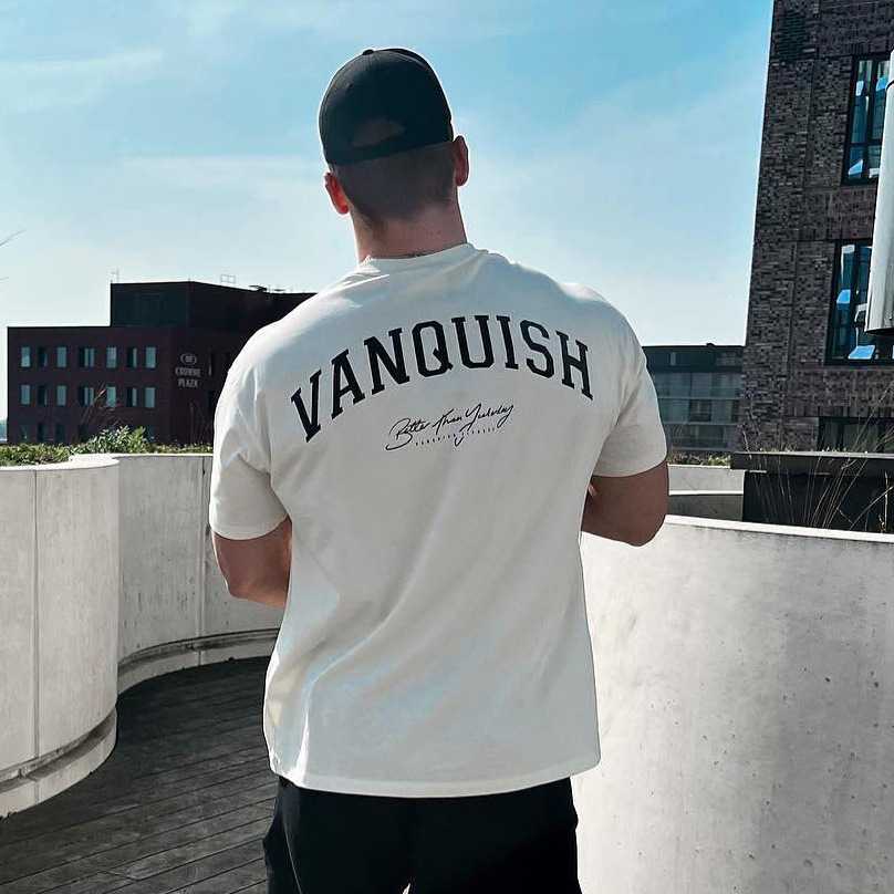 เสื้อแขนสั้น VANQUISH #22 / ผ้าคอตตอน ใส่ออกกำลังกาย ผ้านิ่มใส่สบาย ระบายอากาศได้ดี