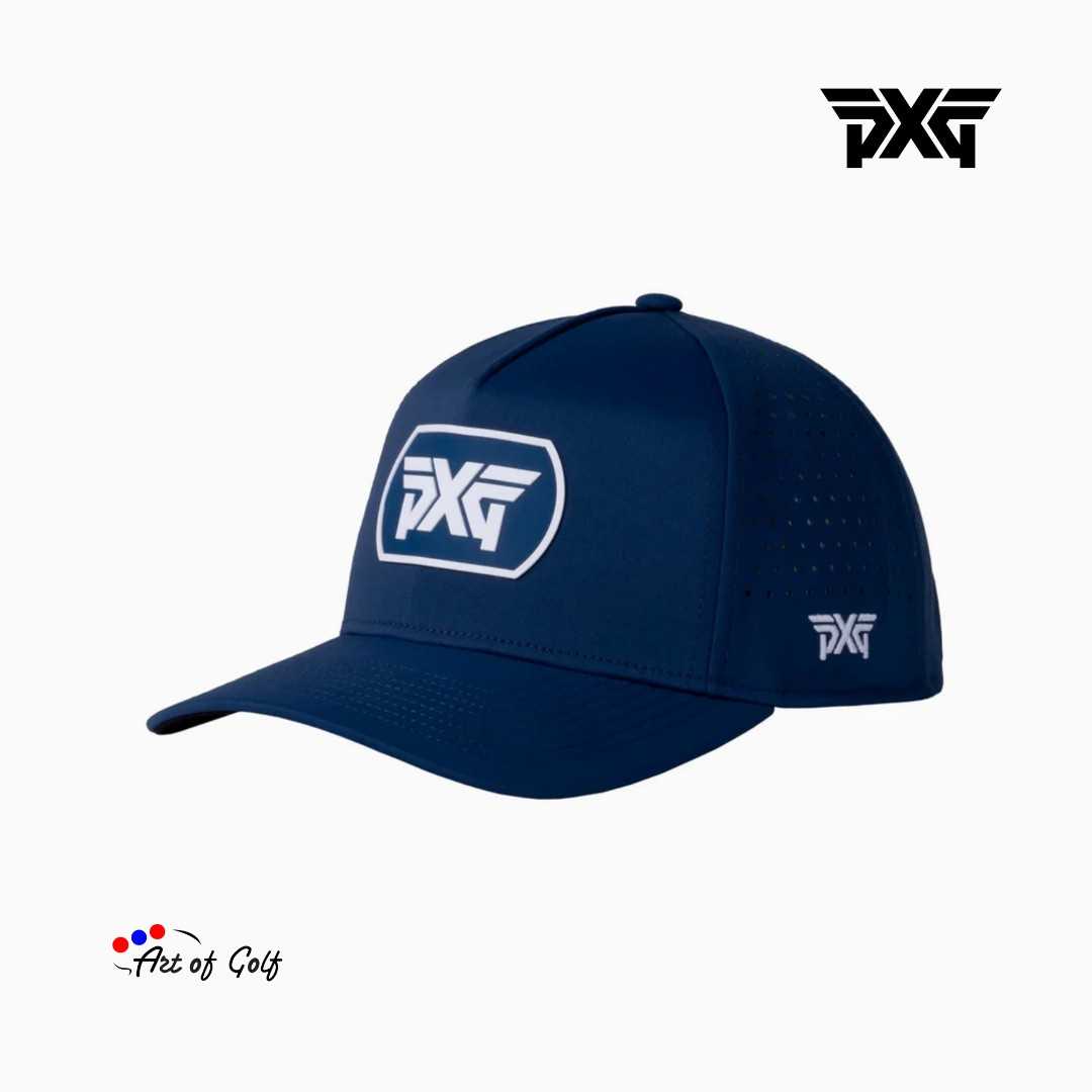PXG Men's Dog Tag 5 - Panel Snapback Cap (Navy/White)