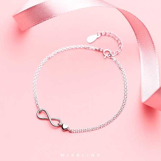 สร้อยข้อมือ Forever - ส่งฟรี EMS ( เงินแท้ 92.5% ) #C5