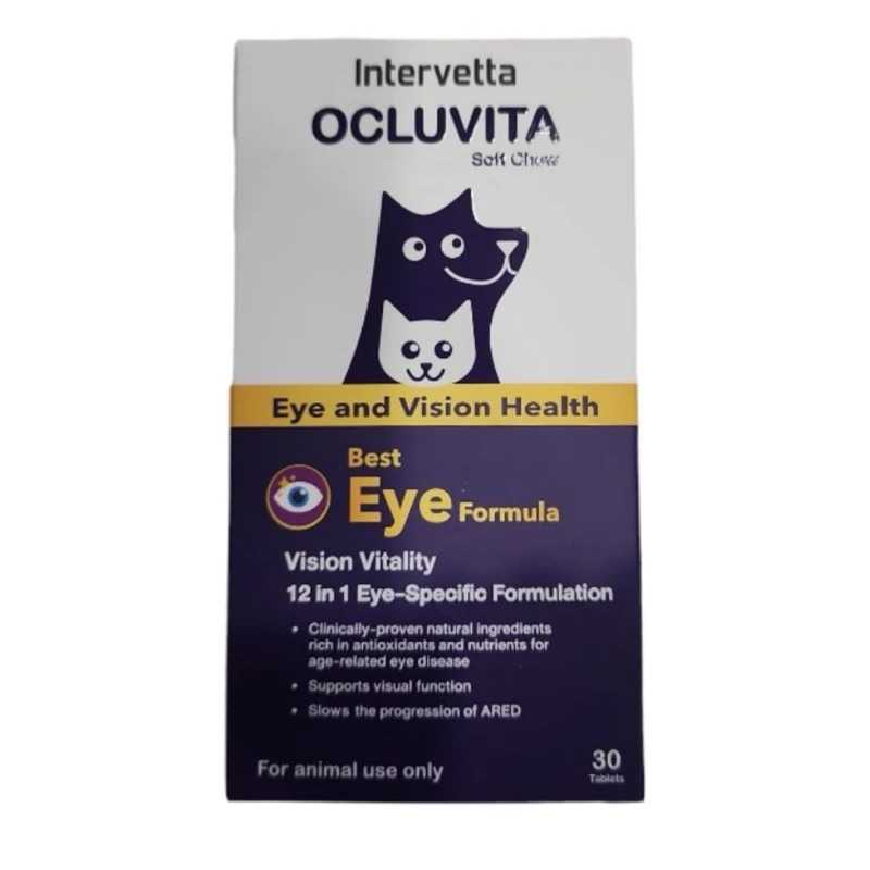 Ocluvita Eye and Vision Health บำรุงสายตาสุนัข-แมว อาหารเสริมเพื่อบำรุงสายตาและดวงตา 30เม็ด