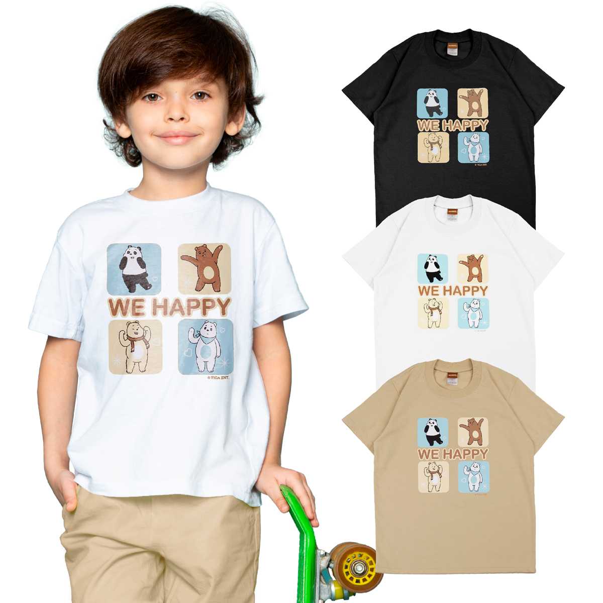 J Press เสื้อยืดเด็กคอกลม แขนสั้น พิมพ์ลายการ์ตูน (J.Press X Tiga) No.8522 จำนวน 1 ตัว/แพ็ค