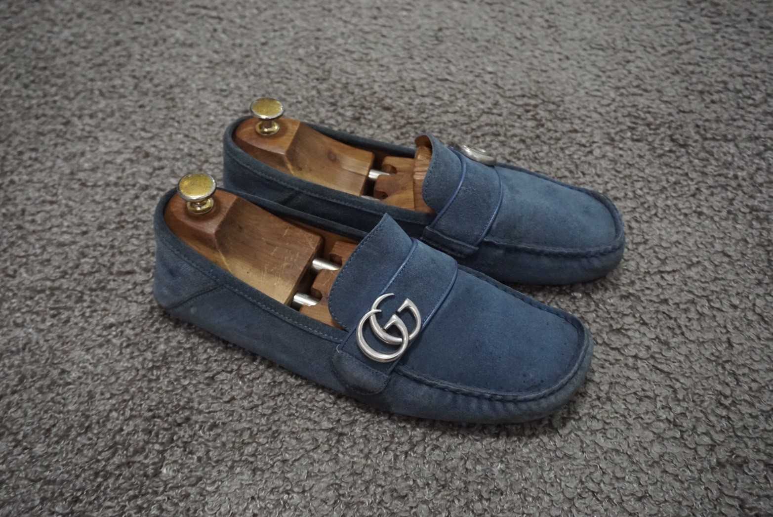 GUCCI SUEDE Driver with web Size 7