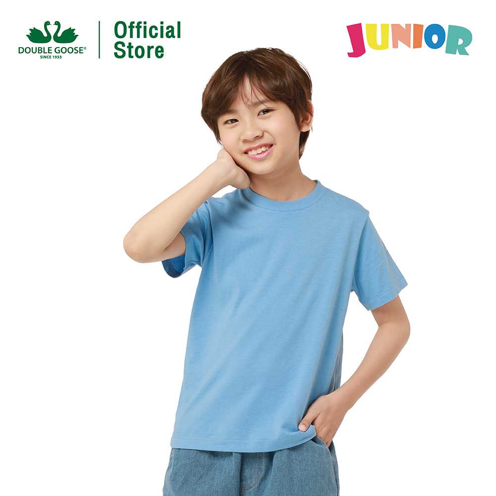 ห่านคู่ เสื้อยืดเด็ก คอกลม รุ่น ห่านคู่ Plus+ Junior เนื้อผ้า Super Soft ยับยั้งแบคทีเรีย