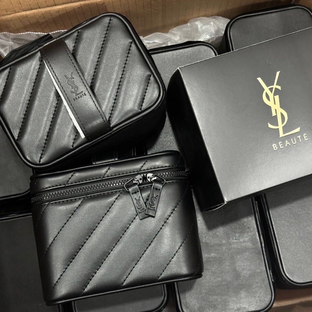 YSL Beaute Black Bag  # ลายเย็บเฉียง