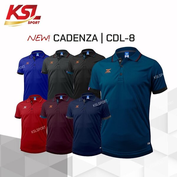 ใหม่!! เสื้อโปโลผู้ชาย CADENZA (คาเดนซ่า) รุ่น CDL-8 MEN ผ้า Micro polyester 100% สีชุดที่ 2