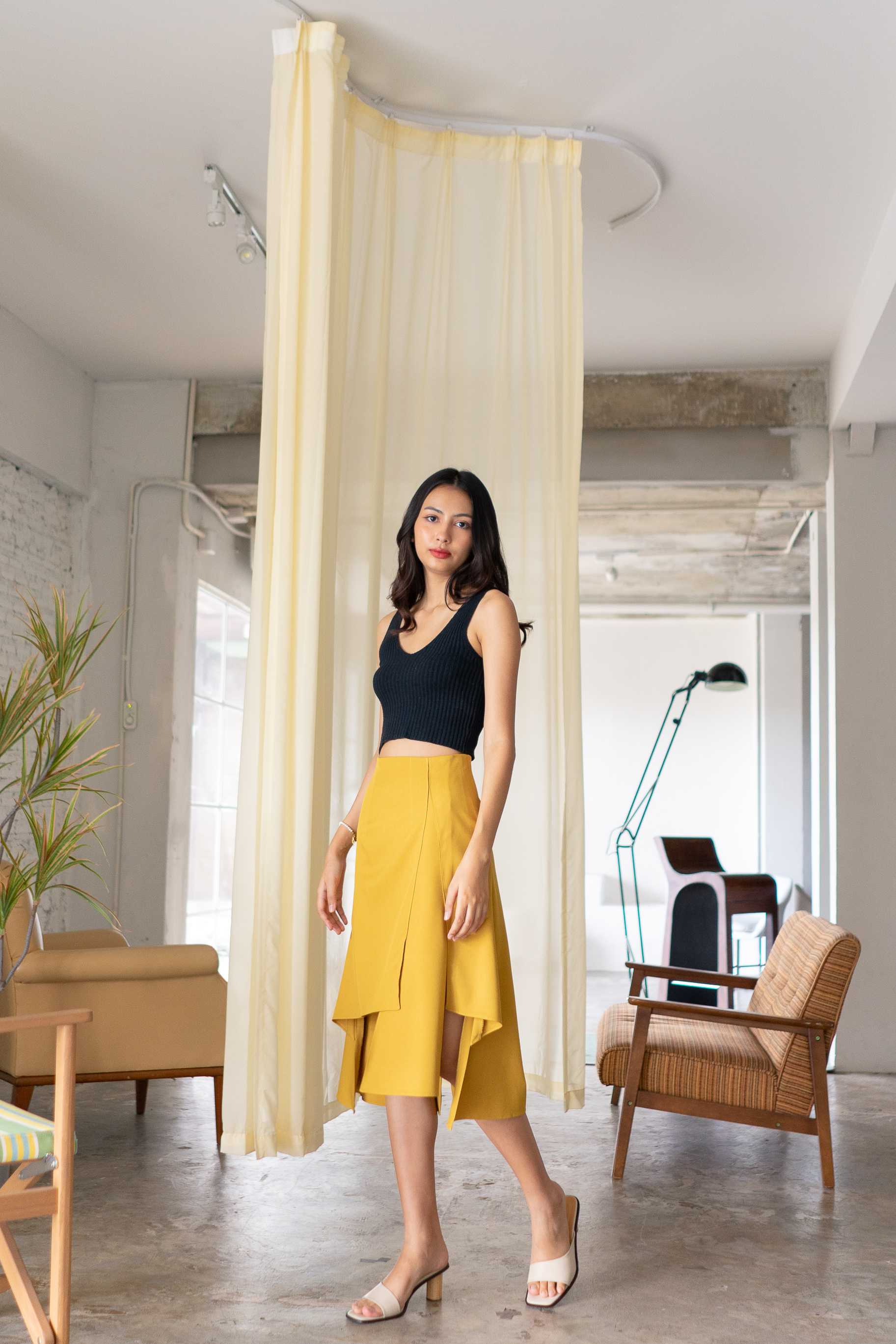 Brandy Skirt - Yellow Mustard