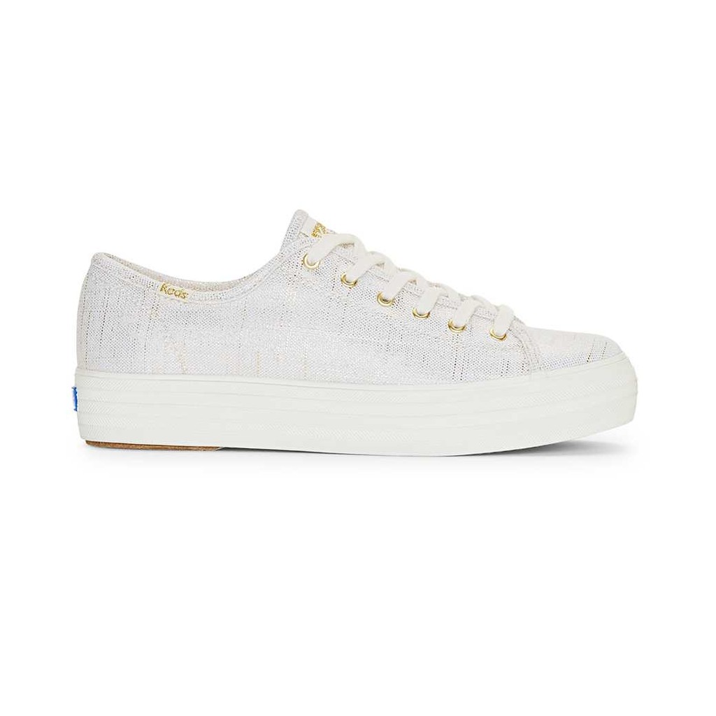 Keds รุ่น Triple Kick Metallic Textile รองเท้าผ้าใบ ผู้หญิง สี Gold - WF67439
