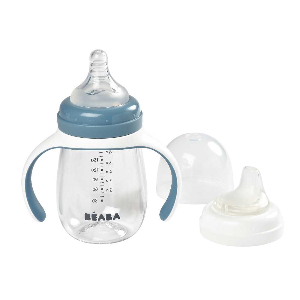 กระติกน้ำหัดดื่ม 2 in 1 Learning Cup 210 ml - Windy Blue