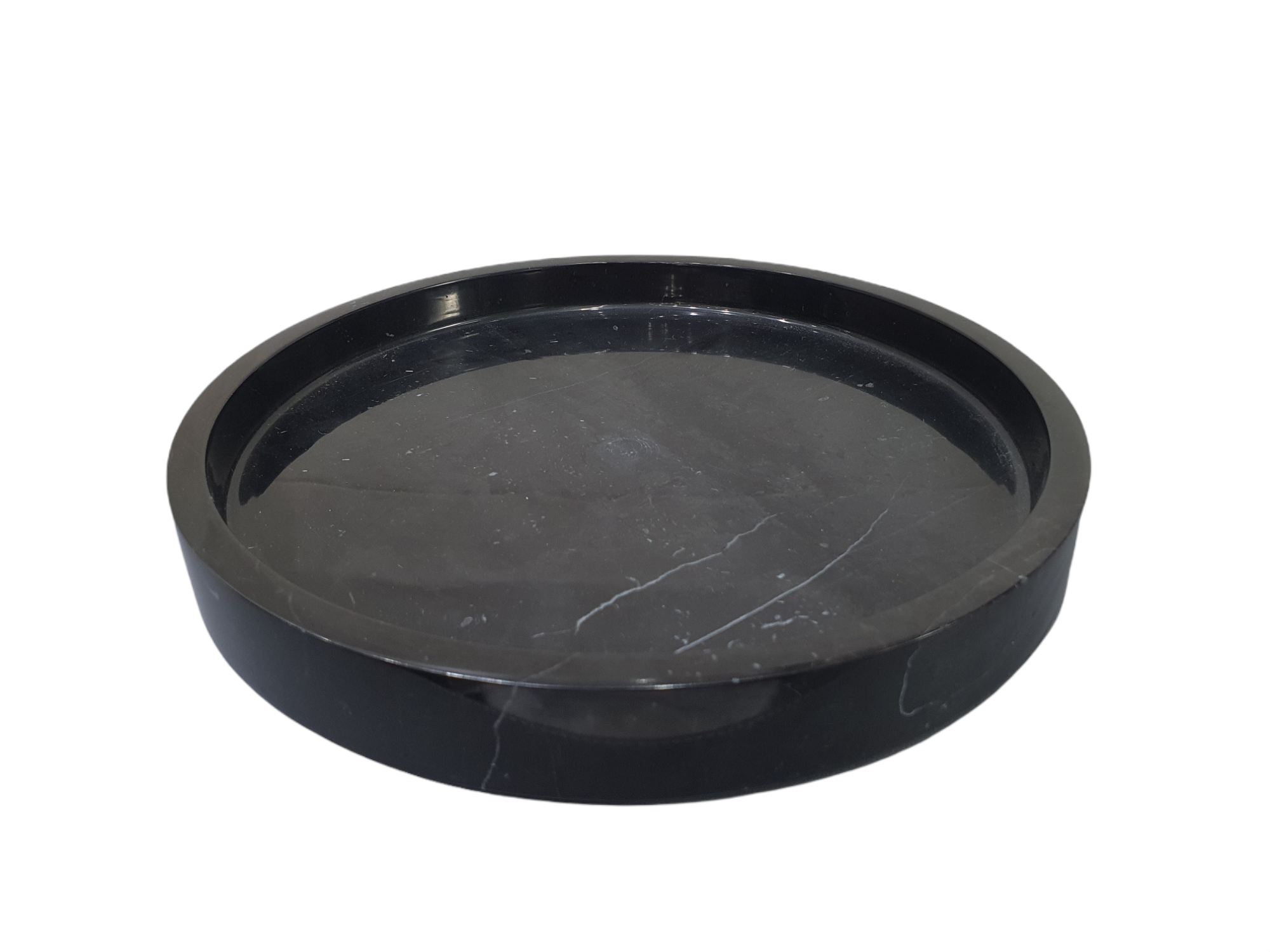 Tray, Marble, Black, 25 CM.