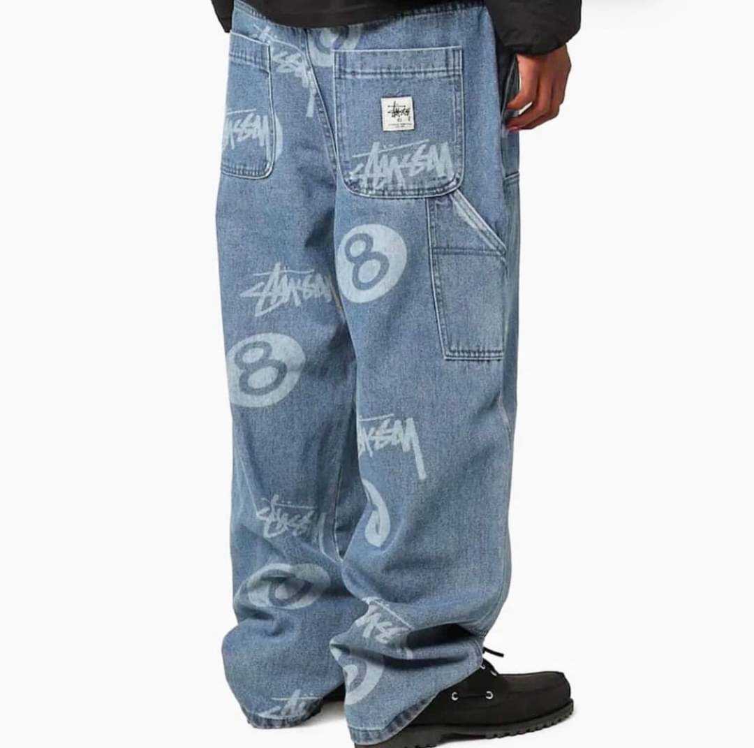 กาเกงยีนส์​ Stussy Stock 8 Ball Jean Mid Blue 
