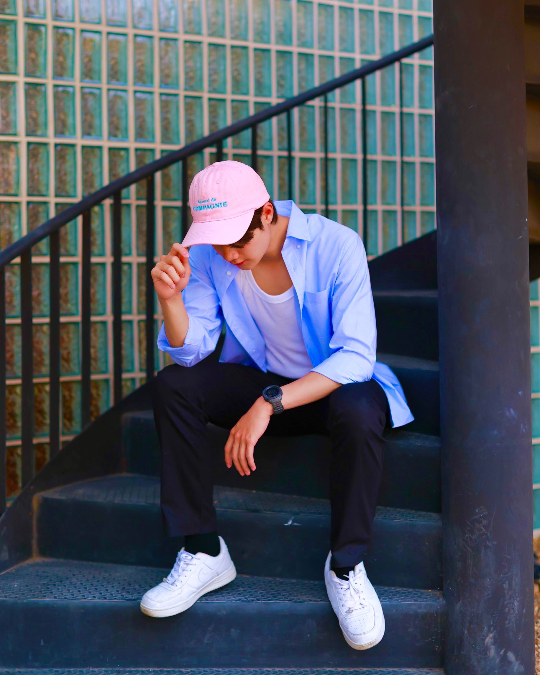 หมวกแคปเอดีซี Faded Pink/Blue Sea