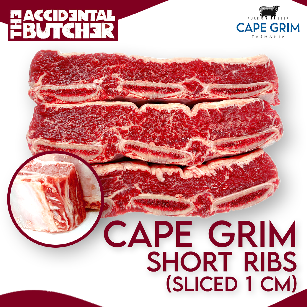 Cape Grim Beef Short Ribs MB2 Slice (1 inch) (3 Slices/pack ; 600-700g) (เนื้อติดกระดูกซี่โครงสไลด์)